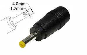 Перехідник до блоку живлення 4.0x1.7mm з 5.5x2.1(2.5)mm (Female) (A class) 1 день гар.