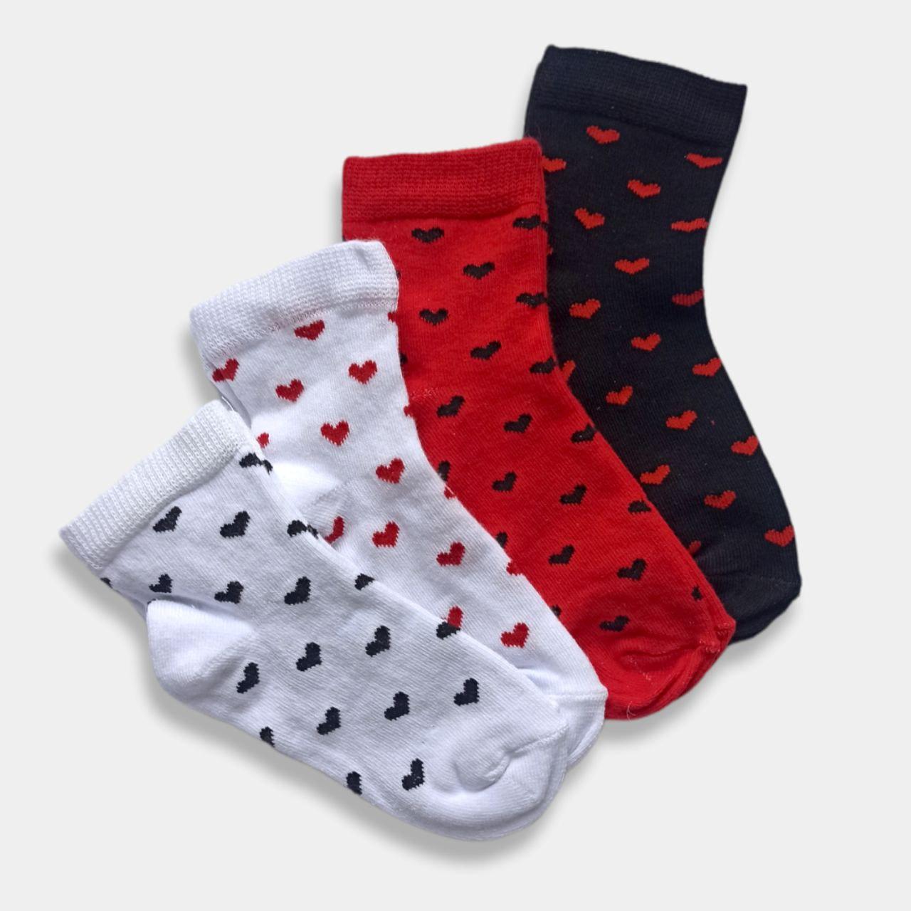 Шкарпетки для дівчинки з принтом серця Twinsocks  18-20(27-32), 22-24(33-37)