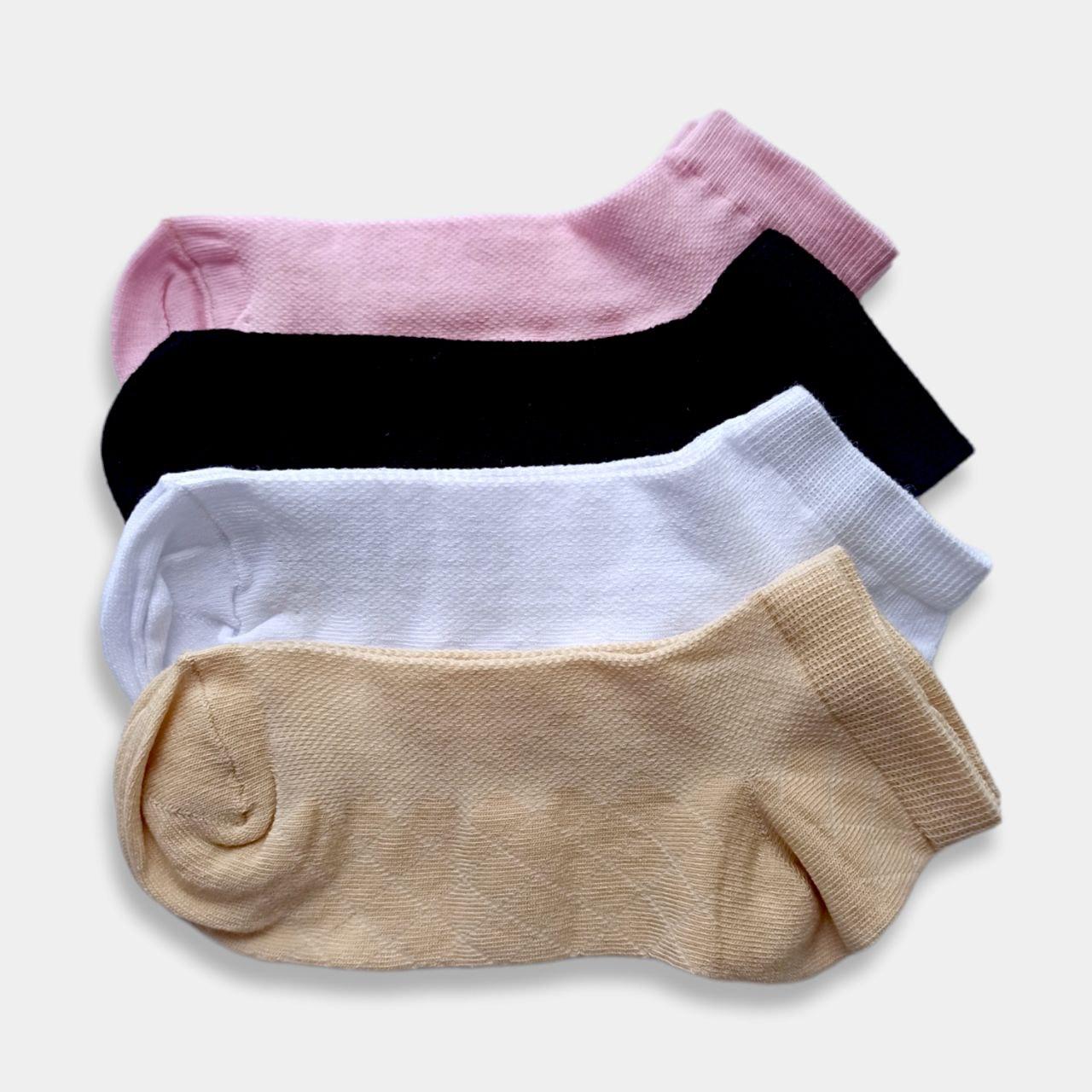 Короткі шкарпетки жіночі сіточка Twinsocks р-23-25(38-40) беж, рожевий, білий, чорний