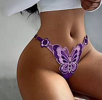 Труси з метеликом one size фіолетовий