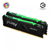 DDR4 32GB (2x16GB) 3600 MHz Kingston Fury Beast RGB Black (KF436C18BBAK2/32)