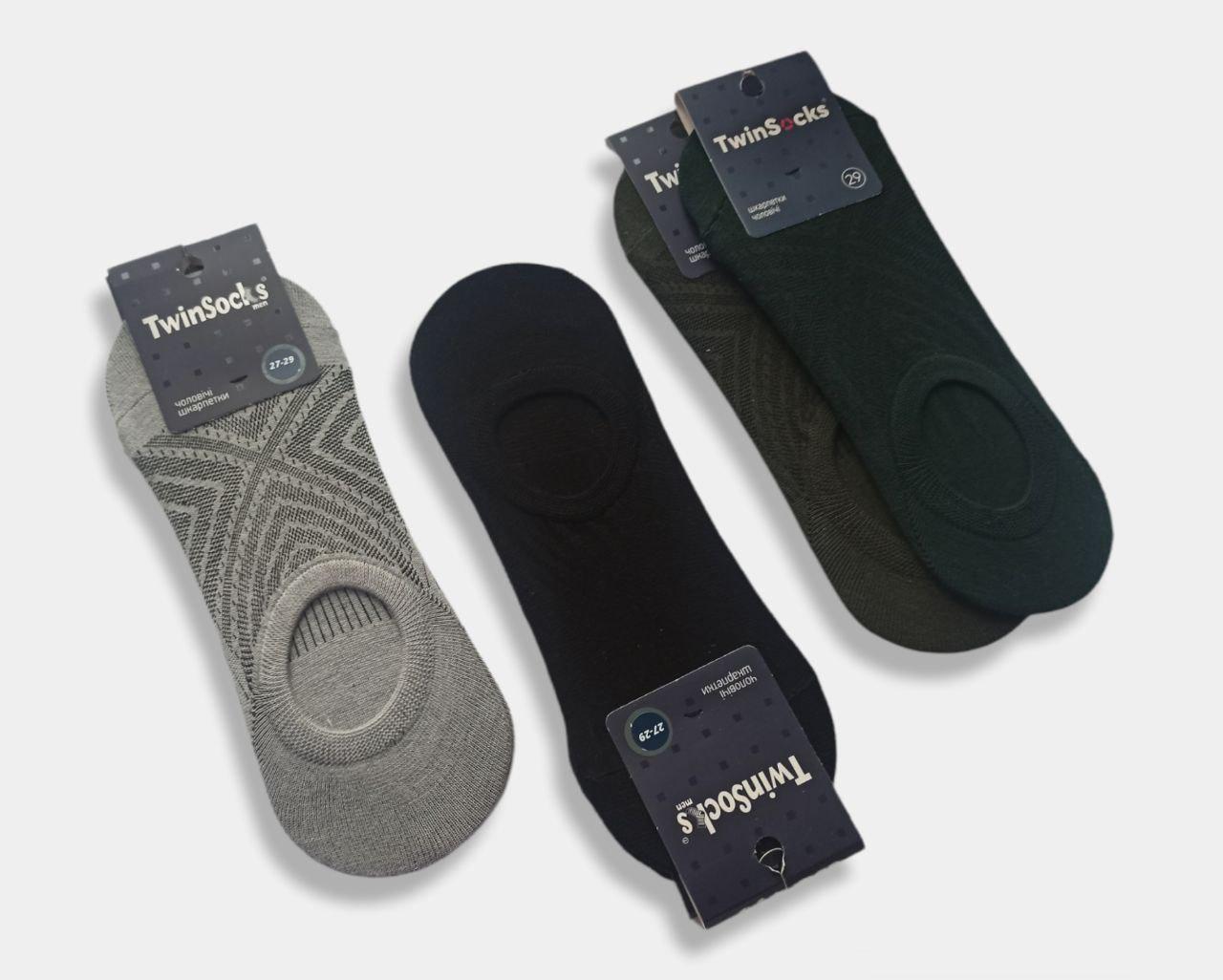 Чоловічий набір коротких шкарпеток слідів від ТМ TwinSocks - 12 шт на Ваш вибір 25(39-41),27(41-43), 29(43-45)
