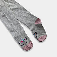 Дитячі колготи для дівчинки з принтом "ЄДИНОРІЖКИ" Twinsocks нар. 98-104, 110-116 рожевий, бузковий