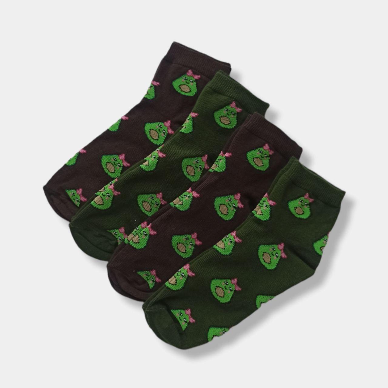 Шкарпетки для дівчинки з принтом авокадо Twinsocks