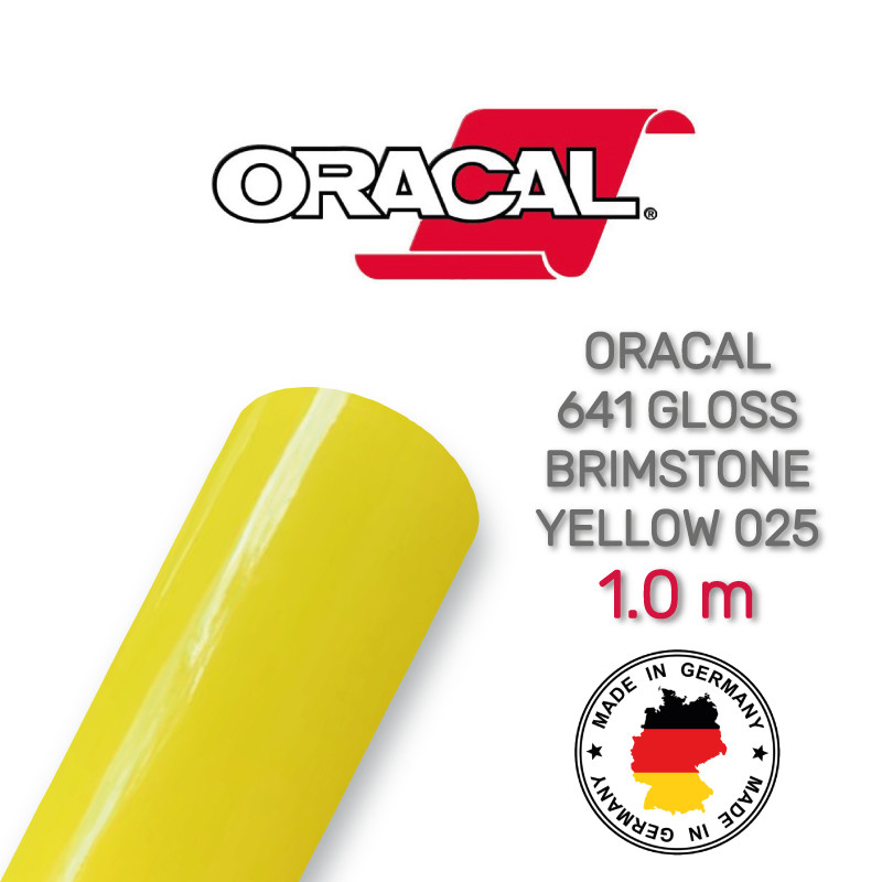 Oracal 641 025 Gloss Brimstone Yellow 1 m