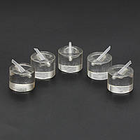 Підставка пеньки прозора кругла пластик акрил під широкі кільця набір із 5 штук розмір 2 см