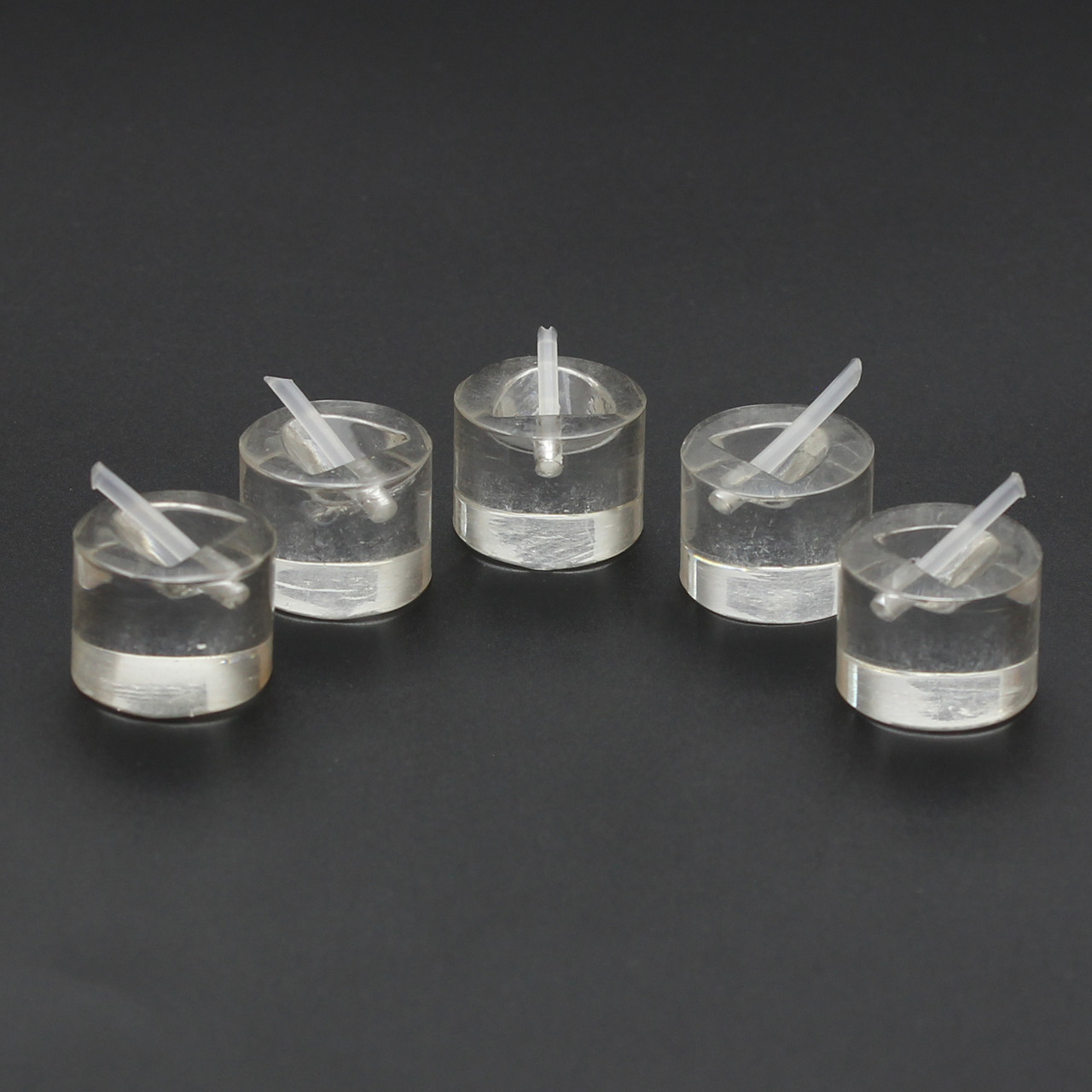 Підставка пеньки прозора кругла пластик акрил під широкі кільця набір із 5 штук розмір 2 см - фото 1 - id-p1651976276