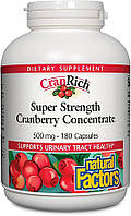 Концентрат клюквы (Cranberry Concentrate) CranRich Natural Factors 500 мг 180 капсул