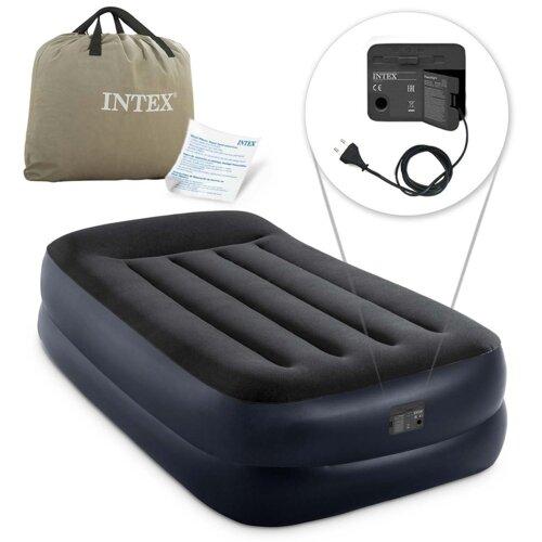 Ліжко Intex 64122 надувне 191 x 99 x 42 см із вбудованим насосом 220 В