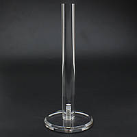 Підставка прозора кругла пластик акрил під гумки спіральки та прикраси висота 25 см ширина Д 20 мм