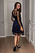 Жіноче коротке плаття Amelia, темно-синє, фото 5