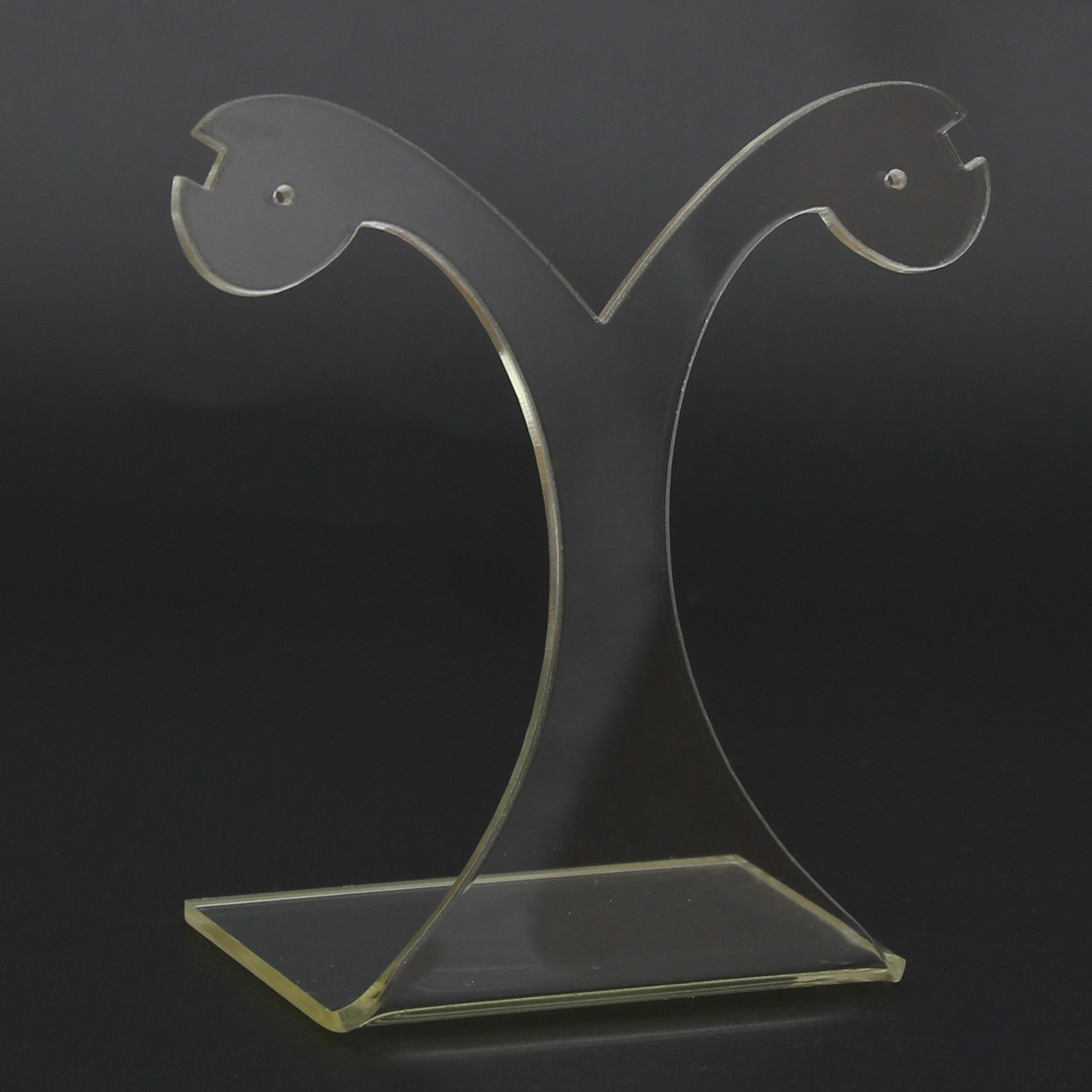 Стійка ріжка пластик акрил прозора під сережки, панчохи та прикраси висота 8,5 см ширина 8,5 см - фото 1 - id-p1651985676