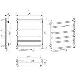 Рушникосушка електрична Flyme White EF 600L (терморегулятор, таймер) ліве підключення, фото 7