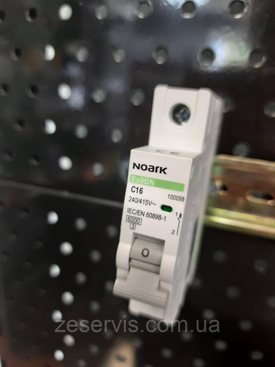 Модульні автоматичні вимикачі Noark Ex9BN 1P C16, фото 1