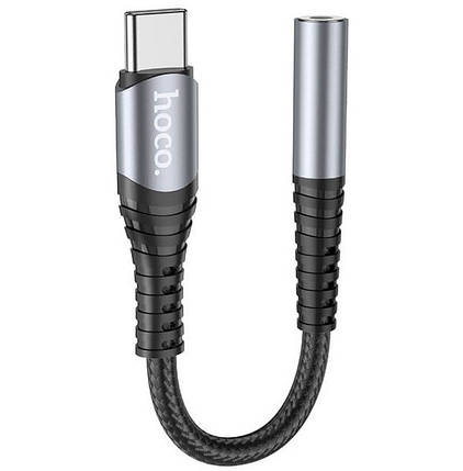 Перехідник HOCO Audio converter LS33 Type-C на AUX, сірий, фото 1