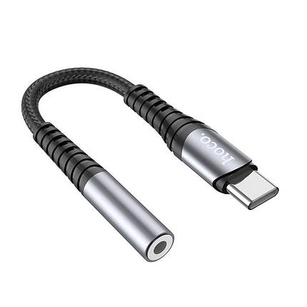 Перехідник HOCO Audio converter LS33 Type-C на AUX, сірий, фото 3