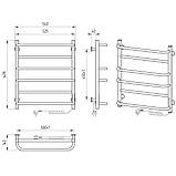 Електрична рушникосушка Flyme EF 600R (терморегулятор + таймер) колір чорний / права, фото 5