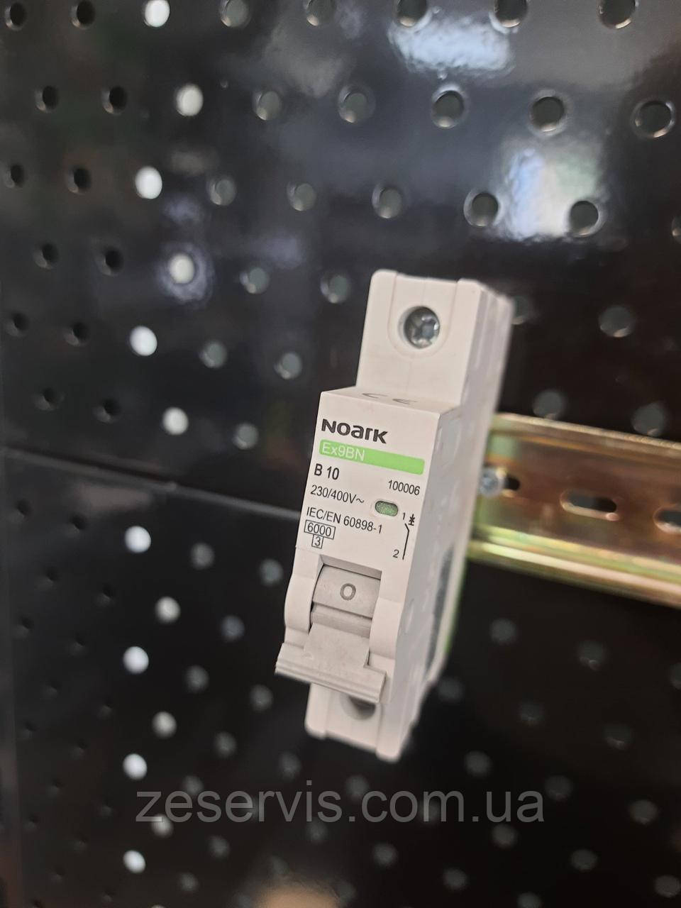 Модульні автоматичні вимикачі Noark Ex9BN 1P B10, фото 1