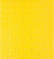 Самоклеющаяся декоративная 3D панель под желтый кирпич 700x770x7,4мм