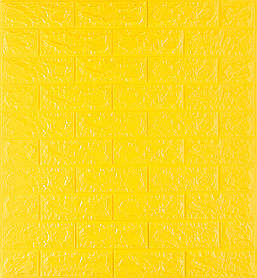 Самоклейна декоративна 3D панель під жовту цеглу 700x770x7мм