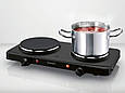 Настільна електрична плита SilverCrest SDK 2500 B1 (2500 Вт, 2 конфорки, Німеччина), фото 2