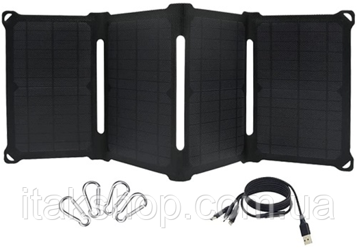 Сонячний зарядний пристрій Solar panel IP67 28W (xinpugung 28W X001I2BOR5)