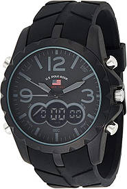 Чоловічий спортивний наручний годинник U. S. Polo Assn Оригінал black