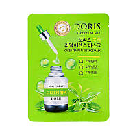 Тканевая маска для лица Doris Green Tea Real Essence Mask c зеленым чаем 25 мл