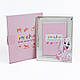 Дитяча Фоторамка 13х18см для дівчинки срібна в розовому кольорі, фото 3