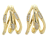 Сережки Xuping QQMM Позолота 14K пусети "Декоративні з цирконієм", фото 3