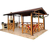 Розбірна альтанка 4х3 м для 14-16 осіб | Легка доставка, швидке збирання, фото 7