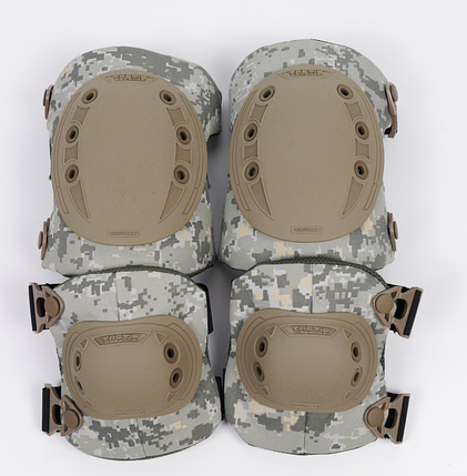 Комплект тактичні наколінники та налокітники захисні Кіборг (камуфляж піксель), фото 1