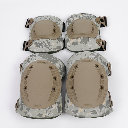 Комплект тактичні наколінники та налокітники захисні Кіборг (камуфляж піксель), фото 2