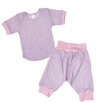 Комплект для малюків (бантики, рожевий)