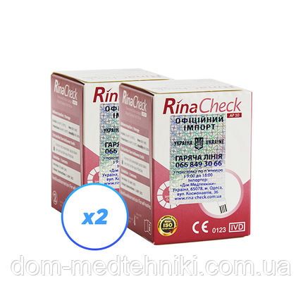 Набір тест-смужок Rina Check "Рина Чек" 2 уп. (100 шт.), фото 2