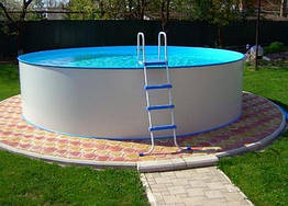 Німецький збірний басейн 4.16 x 1.5 м металевий морозостійкий Hobby Pool Milano (плівка 0.8 мм)