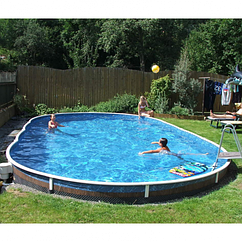 Німецький збірний басейн (10 x 4.16 х 1.5 м) великий овальний Hobby Pool Toscana, плівка 0.8 мм