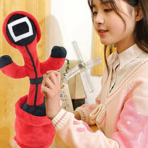 Інтерактивна дитяча іграшка танцюючий кактус Гра в кальмара співає танцює світиться SJ-366 на акумуляторі, фото 2