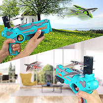 Дитячий іграшковий пістолет з літачками Air Battle катапульта з літаючими літаками (AB-1). Колір: синій, фото 3