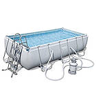 Каркасний басейн Bestway 5612B (640 х 274 х 132 см) з піщаним фільтром, тентом і сходами, фото 3