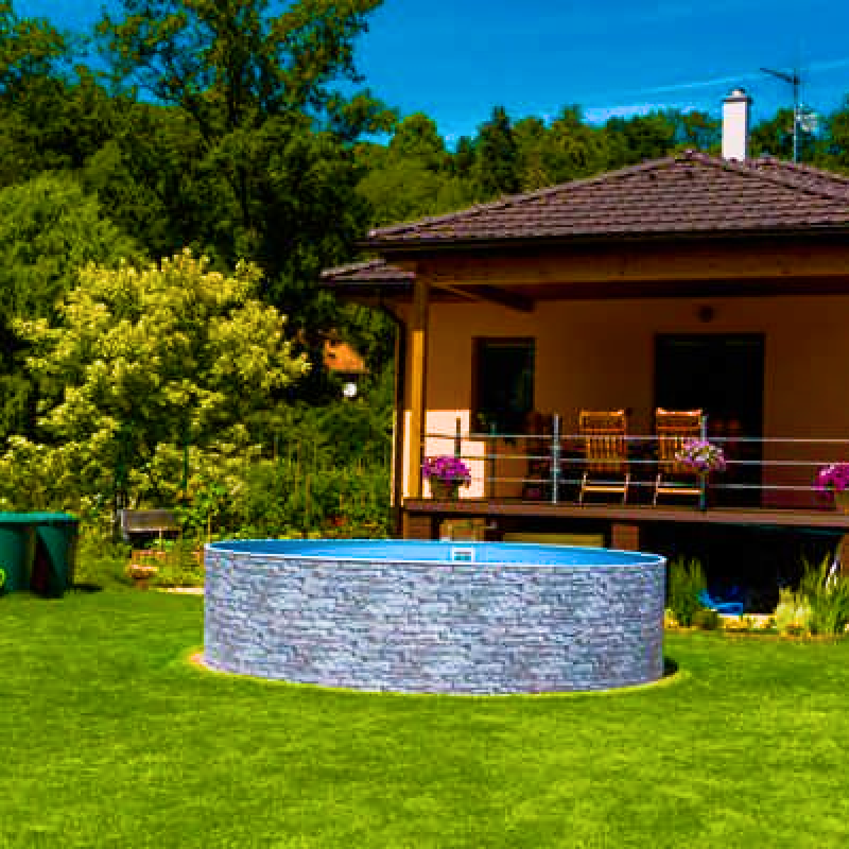 Збірний каркасний басейн Mountfield Azuro Stone (500 x 120 cм), c обладнанням у комплекті, фото 1