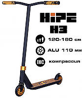 Самокат трюковой Hipe H3 Black / Gold 110 mm детский самокат для трюков