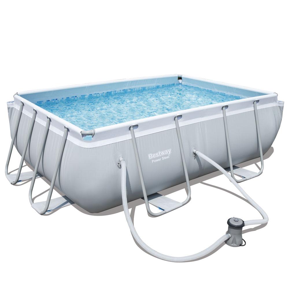 Каркасний басейн Bestway 56629 (282х196х84 см) з картриджним фільтром та дозатором хлору