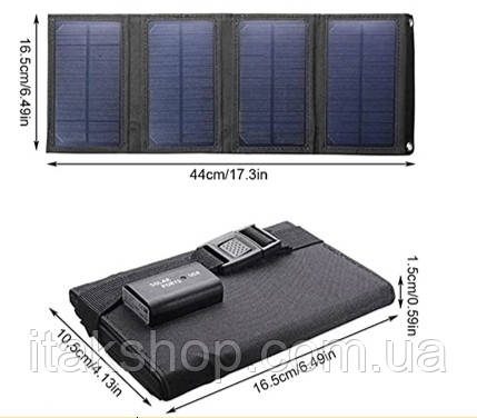 Сонячний зарядний пристрій Solar panel 15W 1xUSB (X001JA), фото 2
