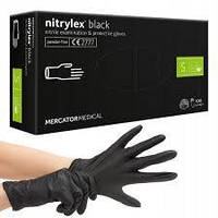 Перчатки медицинские нитриловые чёрные размер S Nitrylex