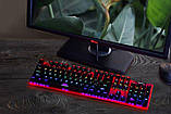 Механічна ігрова клавіатура Cyberpunk CP-110 з RGB-підсвіткою і металевою основою, фото 6