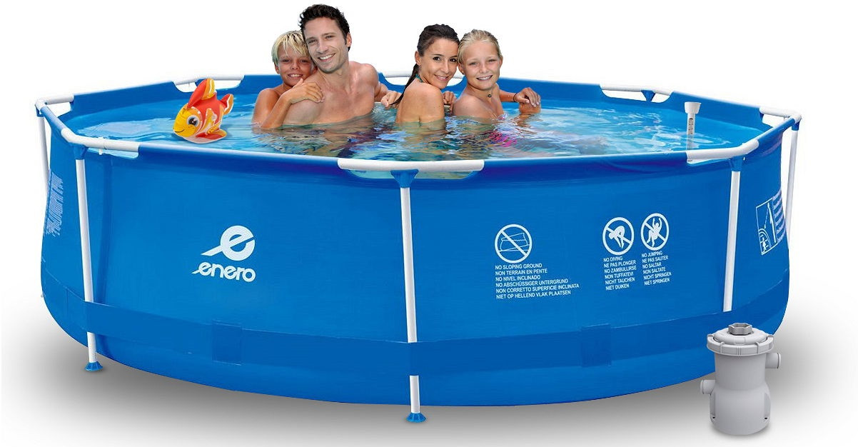Каркасний басейн Enero Oval 360x76 см з насосом і фільтром