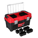 Ящик для інструментів з органайзером 19' / 48 см Draumet алюмінієві замки та ручка (4178), фото 5