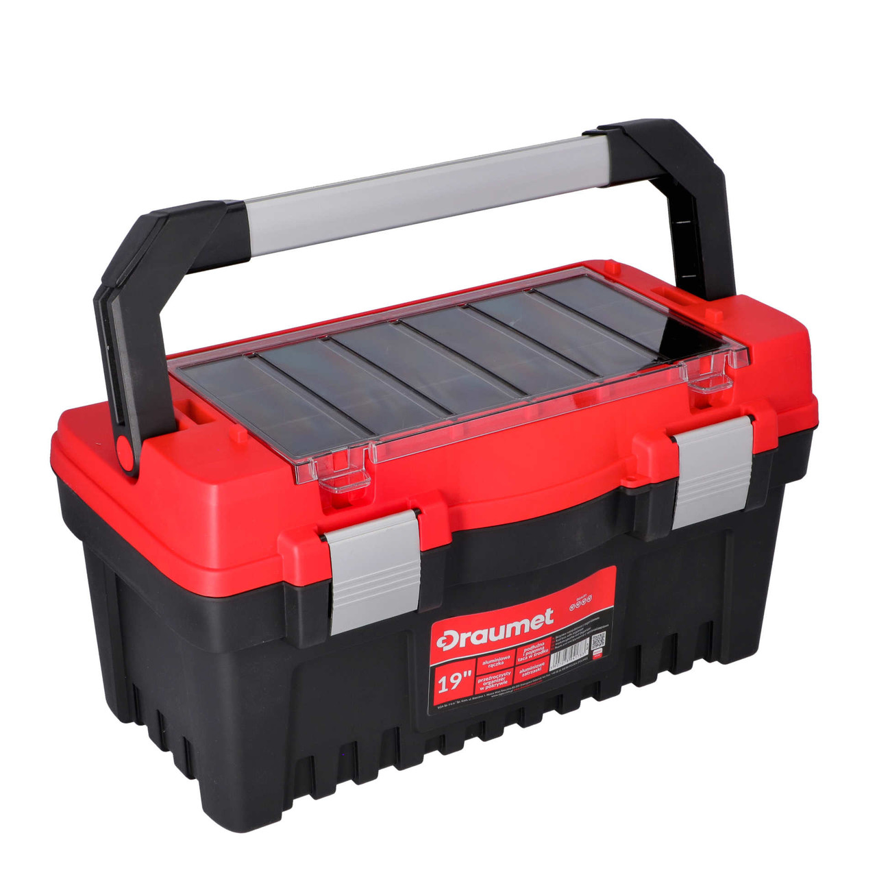 Ящик для інструментів з органайзером 19' / 48 см Draumet алюмінієві замки та ручка (4178), фото 1
