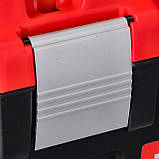 Ящик для інструментів з органайзером 19' / 48 см Draumet алюмінієві замки та ручка (4178), фото 2